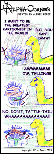Cartoon: Tattle Tail (medium) by thetoonist tagged kids,funny,imaginary,friends,play