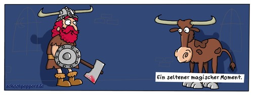 Cartoon: Schoolpeppers 148 (medium) by Schoolpeppers tagged liebe,beziehung,longhorn,wikinger