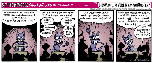 Cartoon: Schweinevogel Im Verein (medium) by Schweinevogel tagged schwarwel,cartoon,witz,witzig,schweinevogel,iron,doof,short,novel,verein,sitzung,leben