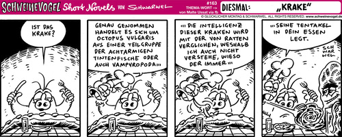 Cartoon: Schweinevogel Krake (medium) by Schweinevogel tagged schwarwel,witz,cartoon,octopus,essen,shortnovel,irondoof,schweinevogel,krake