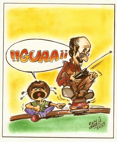 Cartoon: cosas de grande (medium) by DANIEL EDUARDO VARELA tagged infancia