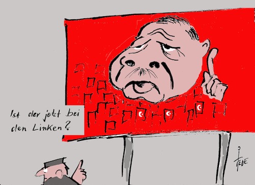 Cartoon: Erdogan (medium) by tiede tagged erdogan,türkei,dielinke,referendum,tiede,tiedemann,cartoon,karikatur,erdogan,türkei,dielinke,wahl,tiede,tiedemann,cartoon,karikatur