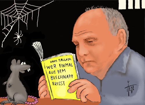 Cartoon: Hoeness angekommen (medium) by tiede tagged fallada,hans,steuerhinterziehung,gefängnis,steuerbetrug,uli,hoeness,hoeness,uli,steuerbetrug,gefängnis,steuerhinterziehung