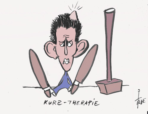 Cartoon: Kurz-Therapie (medium) by tiede tagged sebastian,kurz,österreich,rücktritt,tiede,cartoon,karikatur,sebastian,kurz,österreich,rücktritt,tiede,cartoon,karikatur