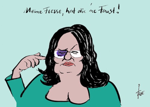 Cartoon: Neue SPD-Sprache (medium) by tiede tagged andrea,nahles,fraktionsvorsitzende,spd,tiede,cartoon,karikatur,andrea,nahles,fraktionsvorsitzende,spd,tiede,cartoon,karikatur