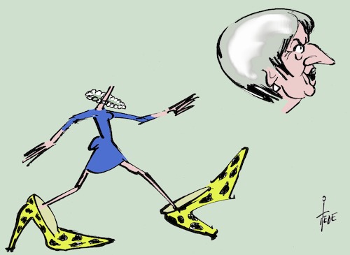 Cartoon: Theresa May (medium) by tiede tagged wahlen,election,uk,theresa,may,brexit,tiede,tiedemann,cartoon,karikatur,wahlen,election,uk,theresa,may,brexit,tiede,tiedemann,cartoon,karikatur