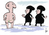 Cartoon: Burkini (small) by tiede tagged burkini,tiede,cartoon,karikatur,nizza,cannes
