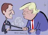 Cartoon: Macron - Trump (small) by tiede tagged macron trump merkel götterdämmerung ring der nibelungen oper richard wagner tiede cartoon karikatur