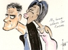 Cartoon: Michelle Obama and Romney (small) by tiede tagged michelle,obama,mitt,romney,usa,elections,tiede,joachim,tiedemann,cartoon,karikatur