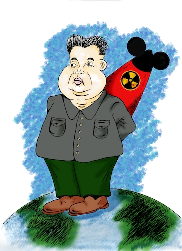 Cartoon: Kim Jong-un (medium) by Guto Camargo tagged coreia,korea,kin,missel,caricature