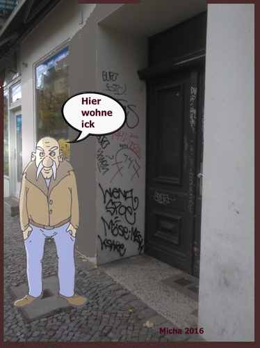 Cartoon: At Home (medium) by michaskarikaturen tagged collage,berlin
