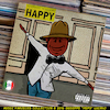 Cartoon: Pharrell Williams - Happy (small) by Peps tagged pharrell,williams,happy