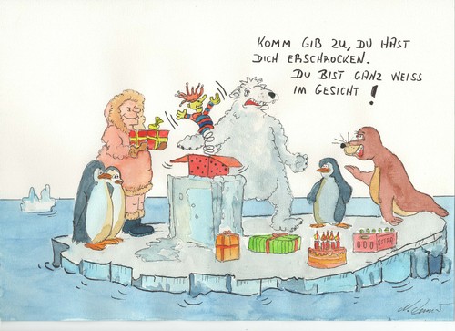 Cartoon: Geburtstag (medium) by Denno tagged arktis