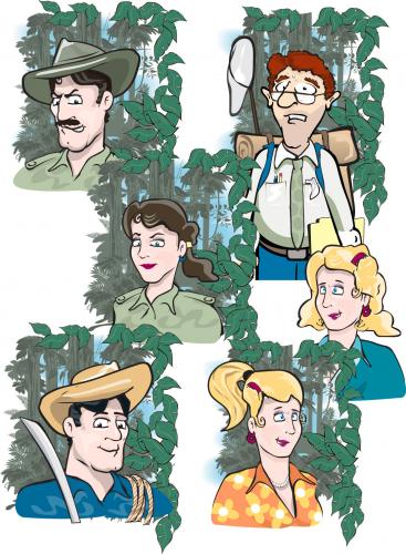 Cartoon: Character Designs (medium) by thelooneybin tagged flash,people,cartoon,vector