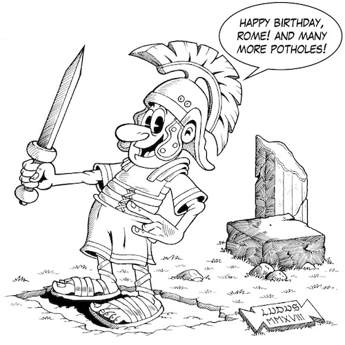 Cartoon: Happy Birthday Rome (medium) by Ludus tagged rome
