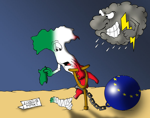 Cartoon: Politic situation in Italy (medium) by Ludus tagged italy,ue