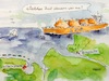 Cartoon: LNG (small) by Pralow tagged klimaschutz,flüssiggas,lng,terminal,schifffahrt,umweltverschmutzung,co2,ausstoß,welthandel