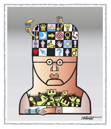 Cartoon: Head (medium) by kifah tagged head