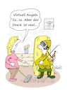 Cartoon: Angeln virtuell (small) by BuBE tagged angeln,freizeit,virtuell,computer,angelspiel,ehepaar
