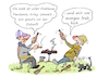 Cartoon: Grillzeit (small) by BuBE tagged grillen,grillzeit,freizeit,zukunft,zukunftsangst,dialog,grillgespräche,bratwurst,bier