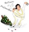 Cartoon: King Elvis (small) by Jochen N tagged elvis,presley,christmas,dezember,weihnachten,weihnachtsbaum,stern,sänger,rock,pop,return,to,sender,drogen,tablettensucht