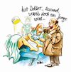 Cartoon: Wunschkind (small) by REIBEL tagged geburt,vater,baby,käuflich,naiv,bestechung,arzt,krankenhaus,hebamme,reich