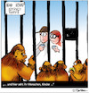 Cartoon: Zoobesuch (small) by REIBEL tagged zoo,besuch,affen,käfig,nicht,füttern,essen,kinder,erklären