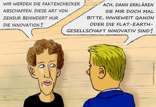 Cartoon: Der Glanz der Monetik (medium) by Barthold tagged usa,meta,konzern,facebook,instagram,threads,abschaffung,faktenprüfung,faktencheck,verstärkte,verbreitung,falschinformation,falschinformationen,lügen,verleumdung,hate,speech,einfluss,druck,donald,trump,fiktives,interview,mark,zuckerberg,cartoon,karikatur,barthold,der,usa,meta,konzern,facebook,instagram,threads,abschaffung,faktenprüfung,faktencheck,verstärkte,verbreitung,falschinformation,falschinformationen,lügen,verleumdung,hate,speech,einfluss,druck,donald,trump,fiktives,interview,mark,zuckerberg,cartoon,karikatur,barthold