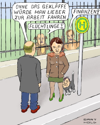 Cartoon: Koalitionsvertrag - Reaktionen (medium) by Barthold tagged koalitionsvertrag,ampel,2021,olaf,scholz,annalena,baerbock,ralph,brinkhaus,fraktionsvorsitzender,cdu,michael,hüther,dw,institut,deutsche,wirtschaft,armin,laschet,haltestelle,schmeichlerische,katze,kläffende,hunde,cartoon,karikatur,barthold,koalitionsvertrag,ampel,2021,olaf,scholz,annalena,baerbock,ralph,brinkhaus,fraktionsvorsitzender,cdu,michael,hüther,dw,institut,deutsche,wirtschaft,armin,laschet,haltestelle,schmeichlerische,katze,kläffende,hunde,cartoon,karikatur,barthold