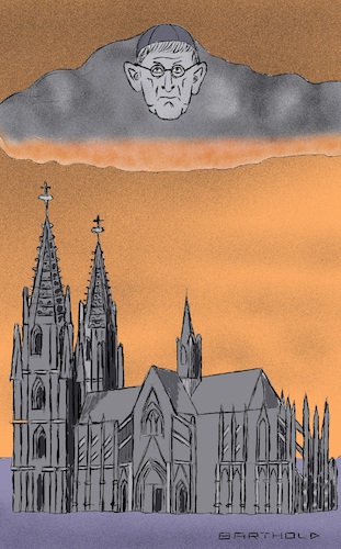 Cartoon: Kölner Dom (medium) by Barthold tagged rainer,maria,woelki,bischof,bistum,mißbrauch,vertuschung,aufarbeitung,köln,dom,wolke,cartoon,karikatur,barthold,rainer,maria,woelki,bischof,bistum,kölln,dom,wolke,cartoon,karikatur,barthold