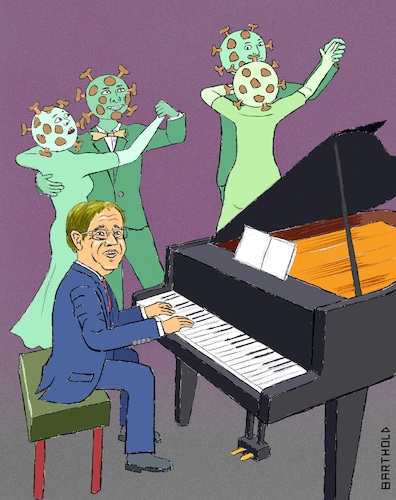 Cartoon: Let s Dance (medium) by Barthold tagged armin,laschet,ministerpräsident,nordrhein,westfalen,corona,krise,kontaktverbote,ausgangsbeschränkungen,öffnungen,geschäfte,dienstleister,grenzkontrollen,lockerungen,quarantäne,bestimmungen,auslandsrückkehrer,populist,vermenschlichte,viren,tanz,flügel,piano,klavier,entertainer,karikatur,barthold,armin,laschet,ministerpräsident,nordrhein,westfalen,corona,krise,kontaktverbote,ausgangsbeschränkungen,öffnungen,geschäfte,dienstleister,grenzkontrollen,lockerungen,quarantäne,bestimmungen,auslandsrückkehrer,populist,vermenschlichte,viren,tanz,flügel,piano,klavier,entertainer,karikatur,barthold