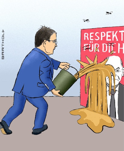 Cartoon: Letzter Versuch (medium) by Barthold tagged armin,laschet,kanzlerkandidat,cdu,union,auftritt,csu,parteitag,nürnberg,september,11,2021,spd,verbotspartei,schuldenpartei,steuererhöhungspartei,steuererhöhungen,wahlplakat,olaf,scholz,respekt,wähler,bürger,eimer,odel,gülle,jauche,cartoon,karikatur,barthold,armin,laschet,kanzlerkandidat,cdu,union,auftritt,csu,parteitag,nürnberg,september,11,2021,spd,verbotspartei,schuldenpartei,steuererhöhungspartei,steuererhöhungen,wahlplakat,olaf,scholz,respekt,wähler,bürger,eimer,odel,gülle,jauche,cartoon,karikatur,barthold