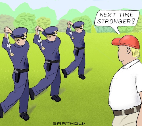 Cartoon: Policemen Dance (medium) by Barthold tagged donald,trump,visit,kenosha,wisconsin,comparison,police,faults,with,golf,golfing,george,floyd,jacob,blake,dijon,kizzee,course,trainer,coach,dance,ballet,cheography,resort,swing,cartoon,caricature,barthold,donald,trump,visit,kenosha,wisconsin,comparison,police,faults,with,golf,golfing,george,floyd,jacob,blake,dijon,kizzee,course,trainer,coach,dance,ballet,cheography,resort,swing,cartoon,caricature,barthold