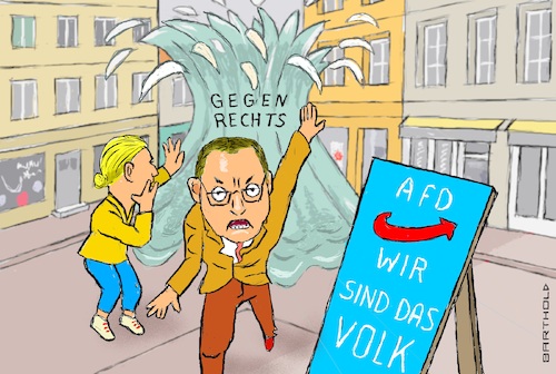 Cartoon: Protesttsunami (medium) by Barthold tagged afd,treffen,potsdam,martin,sellner,plan,systematische,vertreibung,bürger,migrationshintergrund,remigration,tino,chrupalla,alice,weidel,protestwelle,protest,tsunami,viele,hundertausend,teilnehmer,zahlreiche,städte,gegen,rechts,nazidenken,cartoon,karikatur,barthold,afd,treffen,potsdam,martin,sellner,plan,systematische,vertreibung,bürger,migrationshintergrund,remigration,tino,chrupalla,alice,weidel,protestwelle,protest,tsunami,viele,hundertausend,teilnehmer,zahlreiche,städte,gegen,rechts,nazidenken,cartoon,karikatur,barthold