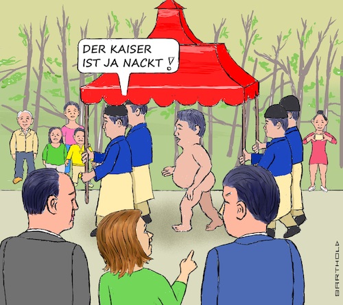 Xi in seinem Demokratie-Ornat