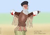 Cartoon: Iran (small) by Barthold tagged war,israel,iran,june,2025,attack,nuclear,plants,greatly,reduced,capabilities,representation,vulture,clipped,wings,ayatollah,ali,khamenei,cartoon,caricature,barthold