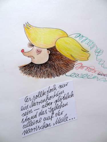 Cartoon: DONALD (medium) by katzen-gretelein tagged donald,igel