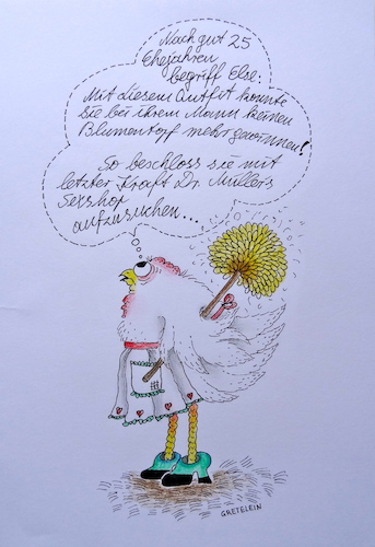 Cartoon: ich bin mal zigaretten holen ... (medium) by katzen-gretelein tagged ehe,liebe
