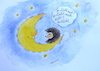 Cartoon: verliebt in einen stachelmond .. (small) by katzen-gretelein tagged liebe,mond,igel,sehnsucht,verliebt,stacheln
