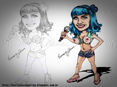 Cartoon: Caricatura Katy Perry (medium) by FernandoOliveira tagged caricaturas