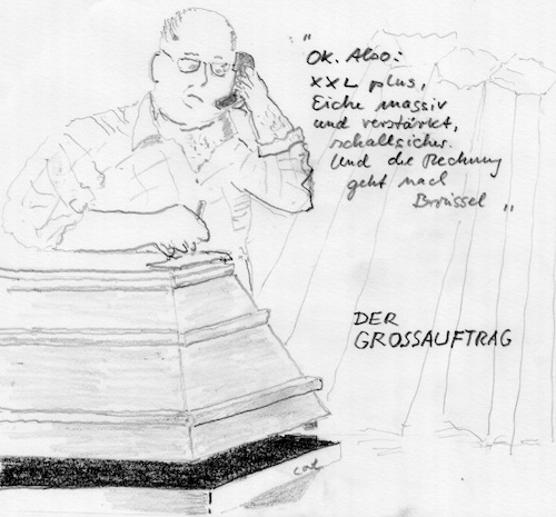 Cartoon: Helmuth Kohl gestorben (medium) by kritzelcarl tagged kohl