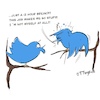 Cartoon: Lousy jobs on Twitter (small) by OTTbyrds tagged twitter,donald,trump,blocking,account,mundtot,außenpolitik,usa