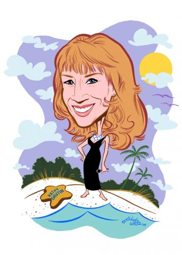 Cartoon: Kathy Griffin (medium) by mwhite64 tagged comedian,comedy,caricature,show,tour