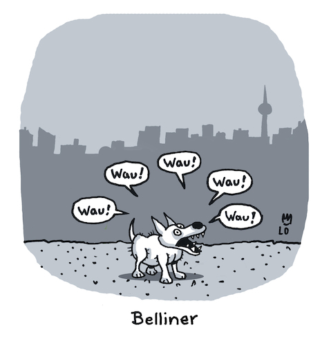 Cartoon: Belliner (medium) by Lo Graf von Blickensdorf tagged berliner,belliner,wortspiel,hund,köter,beller,kläffer,gebell,straßenköter,wau,berlin,herrchen,frauchen,tier,dackel,karikatur,lo,graf,cartoon,zeichnung,silhouette,stadtrand,berliner,belliner,wortspiel,hund,köter,beller,kläffer,gebell,straßenköter,wau,berlin,herrchen,frauchen,tier,dackel,karikatur,lo,graf,cartoon,zeichnung,silhouette,stadtrand