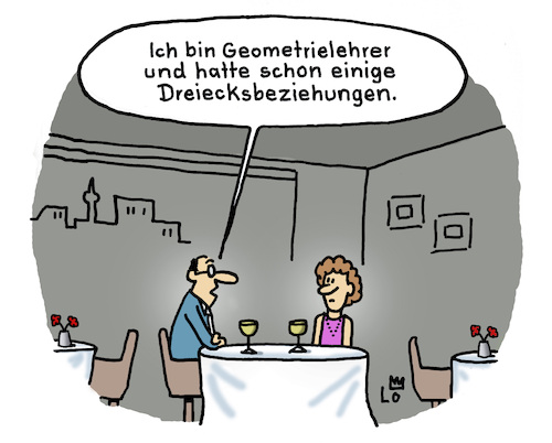 Cartoon: Date (medium) by Lo Graf von Blickensdorf tagged treffen,geometrie,lehrer,rendezvous,mann,frau,beziehung,karikatur,lo,graf,cartoon,liebe,tinder,internet,gespräch,dreiecksbeziehung,dreier,datingplattform,dating,mathe,mathematiker,geodreieck,treffen,geometrie,lehrer,rendezvous,mann,frau,beziehung,karikatur,lo,graf,cartoon,liebe,tinder,internet,sex,gespräch,dreiecksbeziehung,dreier,datingplattform,dating,mathe,mathematiker,geodreieck