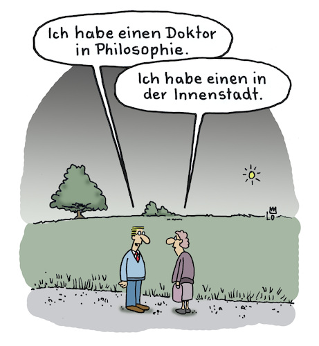 Cartoon: Doktortitel (medium) by Lo Graf von Blickensdorf tagged doktor,arzt,philosophie,oma,stadt,innenstadt,wortspiel,titel,doktortitel,doktor,arzt,philosophie,oma,stadt,innenstadt,wortspiel,titel,doktortitel