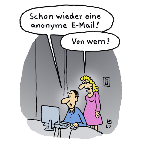 Cartoon: E Mail (medium) by Lo Graf von Blickensdorf tagged anonym,email,computer,laptop,notebook,kommunikation,spam,ehepaar,beziehung,ehe,ehefrau,ehemann,kriminell,illegal,karikatur,lo,cartoon,bedrohung,inkognito,unbekannt,geheim,pseudonym,heimlich,anonym,email,computer,laptop,notebook,kommunikation,spam,ehepaar,beziehung,ehe,ehefrau,ehemann,kriminell,illegal,karikatur,lo,cartoon,bedrohung,inkognito,unbekannt,geheim,pseudonym,heimlich