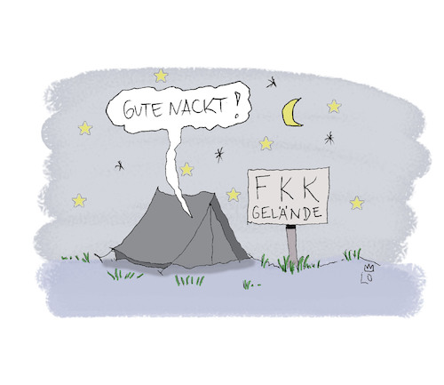 Cartoon: FKK (medium) by Lo Graf von Blickensdorf tagged fkk,strand,zelt,camping,fkk,strand,zelt,camping