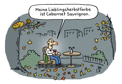 Cartoon: Herbstfarbe (medium) by Lo Graf von Blickensdorf tagged wein,cabernet,sauvigon,herbsanfang,weinkenner,weintrinker,herbstbeginn,herbstfarbe,karikatur,lo,graf,cartoon,weinflasche,weinglas,genießer,sommelier,herbstlaub,wein,cabernet,sauvigon,herbsanfang,weinkenner,weintrinker,herbstbeginn,herbstfarbe,karikatur,lo,graf,cartoon,weinflasche,weinglas,genießer,sommelier,herbstlaub