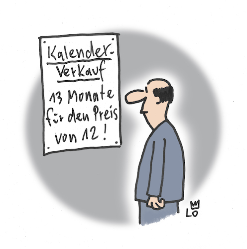 Cartoon: Kalenderkauf (medium) by Lo Graf von Blickensdorf tagged kalender,jahresende,mann,rabatt,konsumterror,finanzkrise,cartoon,karikatur,geld,werbung,kapitalismus,kalender,jahresende,mann,rabatt,konsumterror,finanzkrise,cartoon,karikatur,geld,werbung,kapitalismus